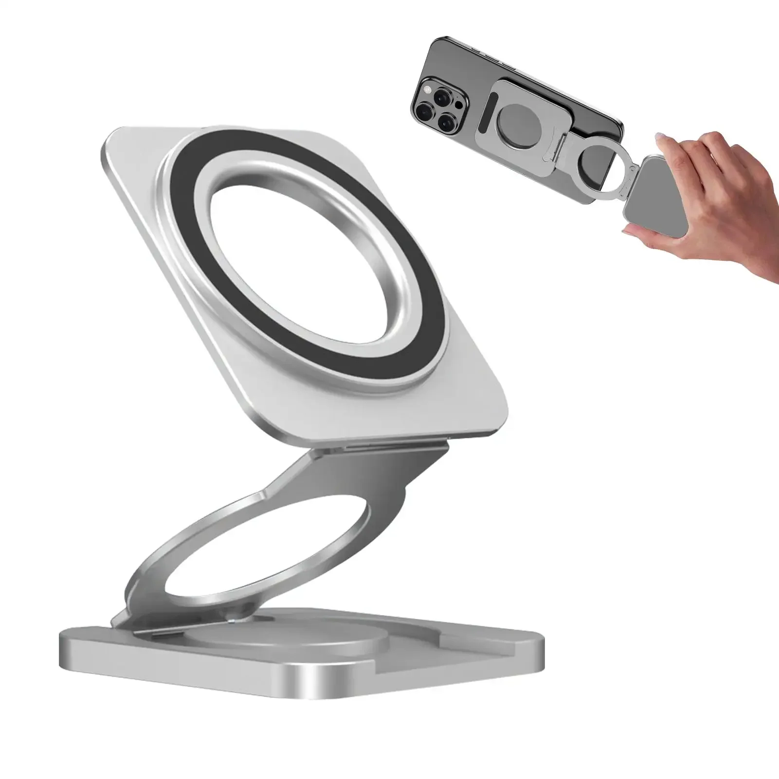 Soporte plegable para teléfono, escritorio con rotación de 180 grados, soporte portátil antideslizante para camión, gimnasio, Selfie, carga de escritorio