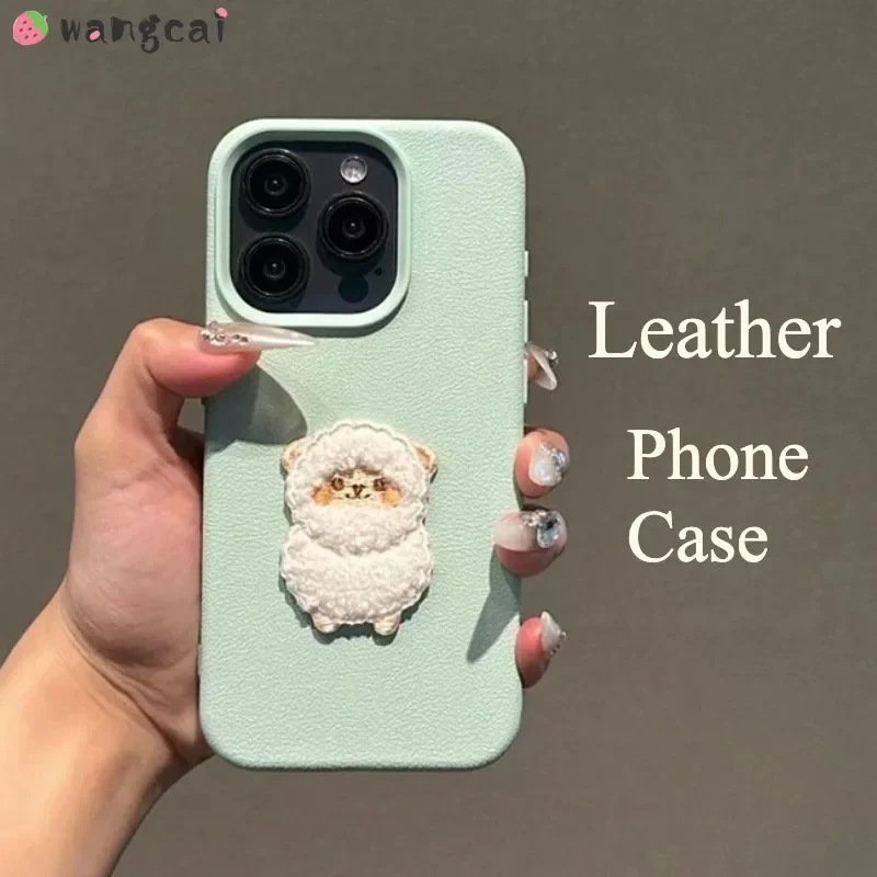 3D Stuffed Sheep Case For Realme Q3S Q3T 9 V13 K9X 8 Narzo 30 5G Find X8 Pro 5G Q3i Q3 5G OPPO A2 Pro Leather Soft Case