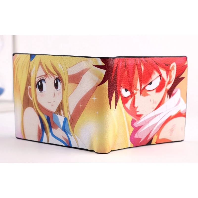 أنيمي الجنية الذيل ناتسو الرجال محفظة قصيرة لوسي Heartfilia حامل بطاقة بو محفظة جلدية