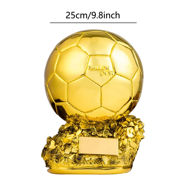 Golden Ball Trophy Custom Football Final Shooting Athlete Electroplating Model Resin Soccer Cup Fans Collectibles Souvenirs Gift