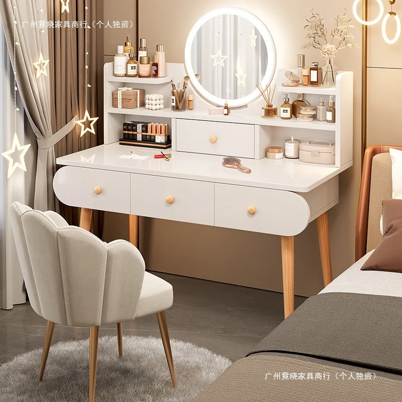 

Dresser bedroom modern simple small dressing table mirror small apartment Internet celebrity makeup table rental room dressing t