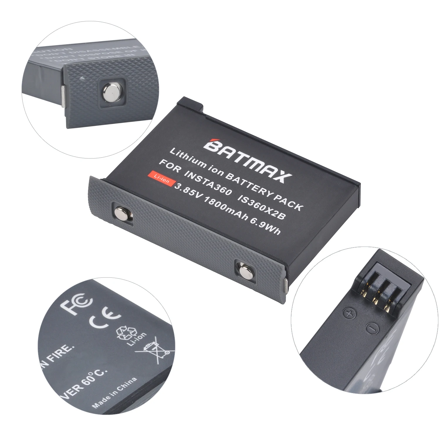 Batmax Insta360 ONE X2 1800mAh bateria zastępcza do oryginalnych aparatów Insta360 ONE X2