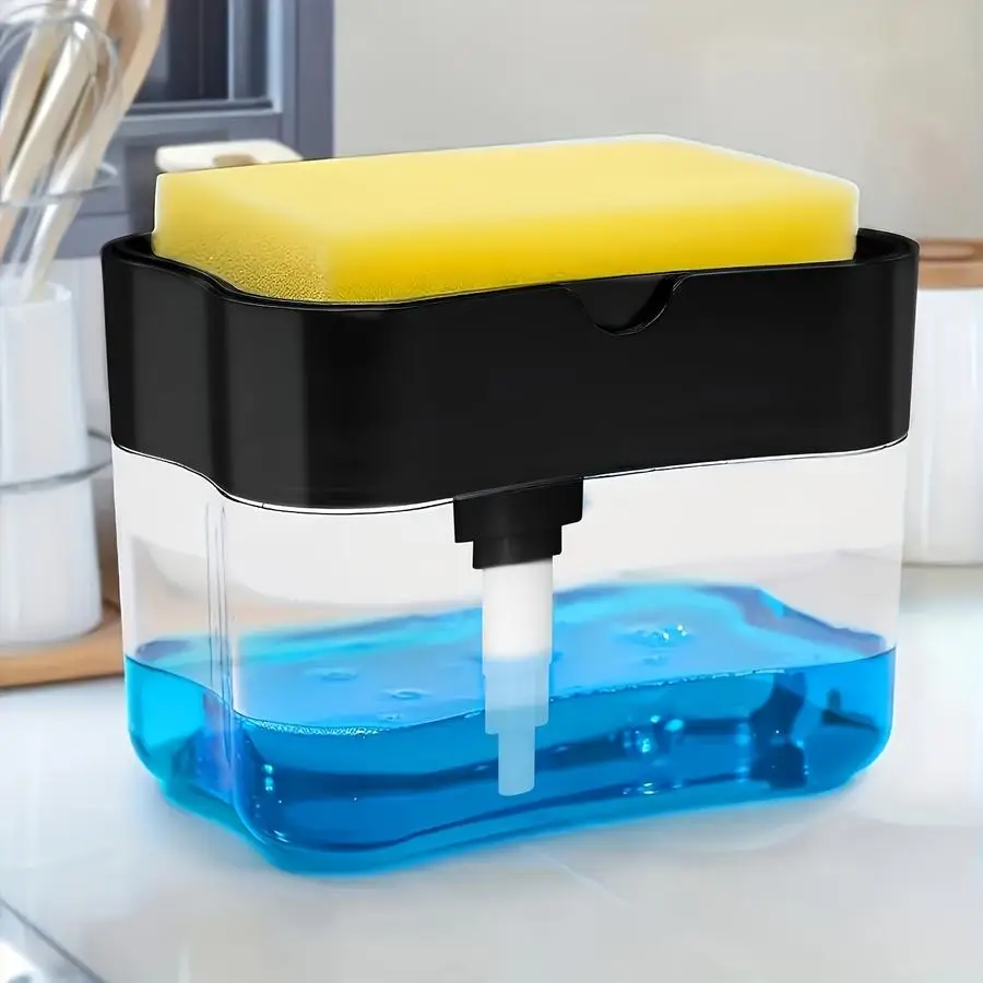 1/5/10/20/50/100pcs Dish Soap Dispenser and Sponge Holder, Metal Silvery, for Hotel Kitchen Sink, No Sponge Included, 167.83 g L