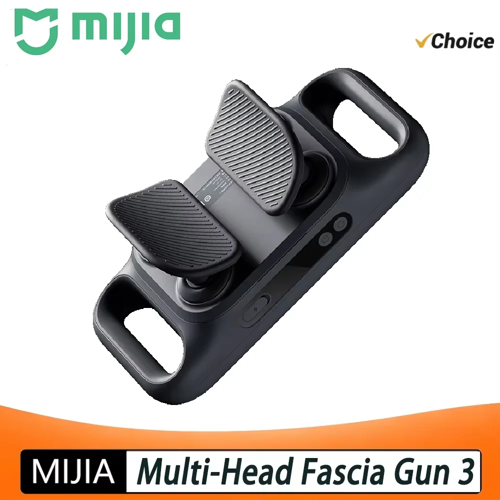 2026 NEW MIJIA Multi‑Head Fascia Gun 3 25kg Thrust 3 Massage Heads 2450mAh Hands‑Free Deep Tissue Muscle Relax Massager -CN-
