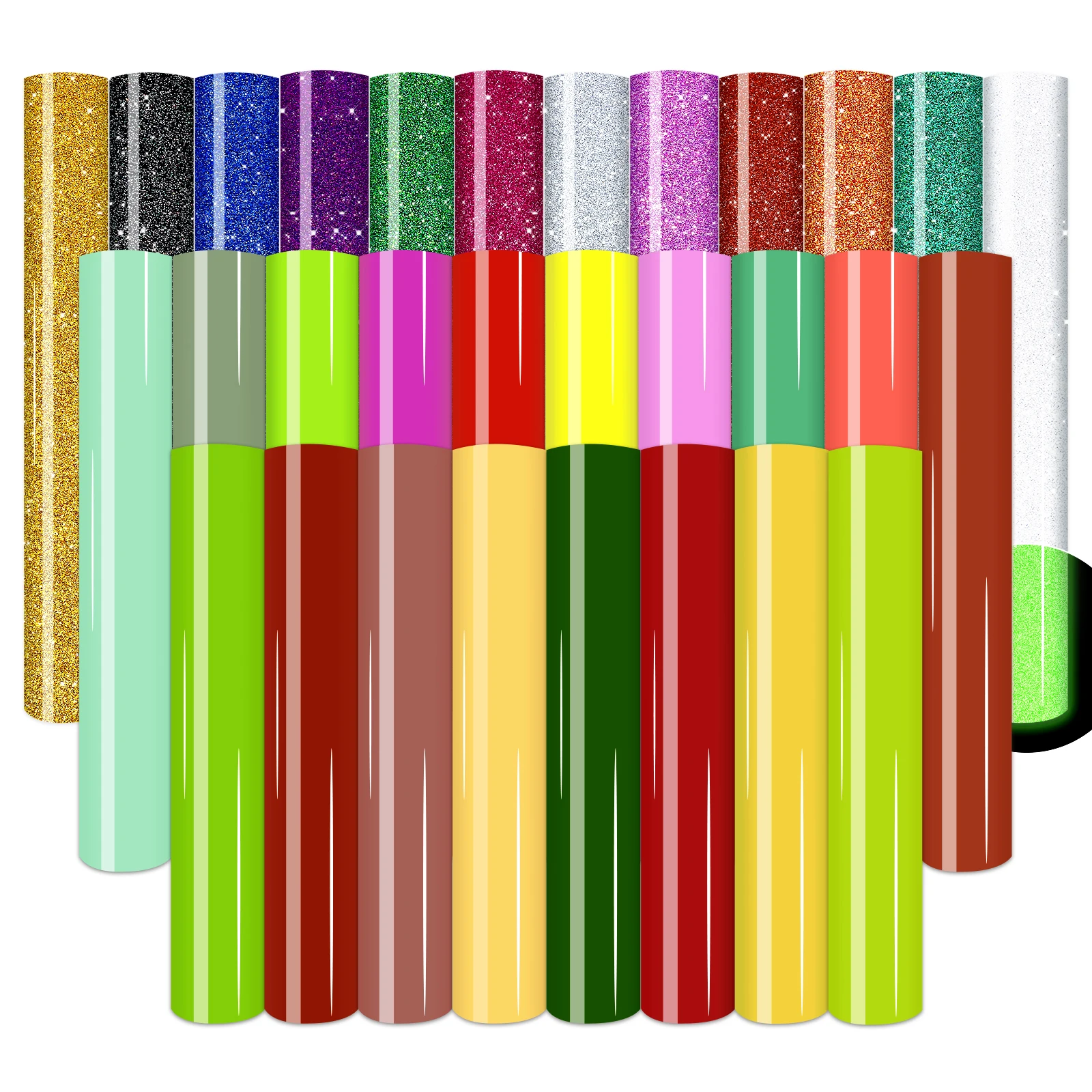 

30 шт. теплопередающий винил (18 шт. однотонный рождественский + 12 блестящих HTV) 12 x 10 дюймов виниловый HTV подходит для всех машин