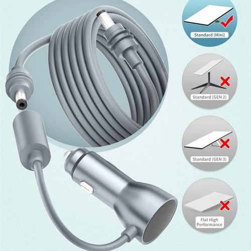 Imagen 2 del producto Para Starlink Mini Cable de extensión CC 12V a 30V convertidor elevador adaptador de cargador de coche adaptador de encendedor de cigarrillos Camping