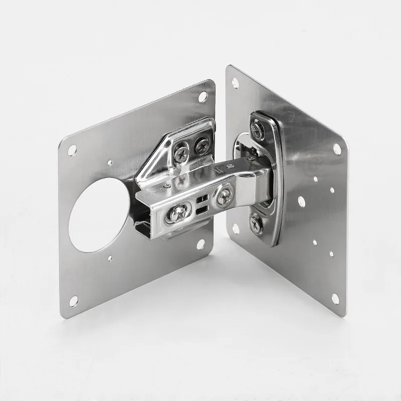 1/2Pcs Hinge Mounting Plate  Kitchen Cabinet Door Hinges Mounting Plate with Screw Hinges Repair Plate Furniture Hardware Tools