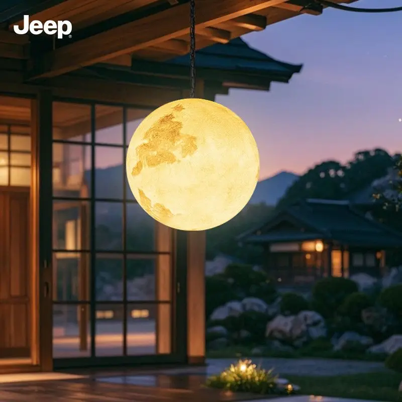 

JEEP Solar Outdoor Chandelier Waterproof Villa Garden Garden Gazebo Moon Light Ambient Light Moon Decoration Light