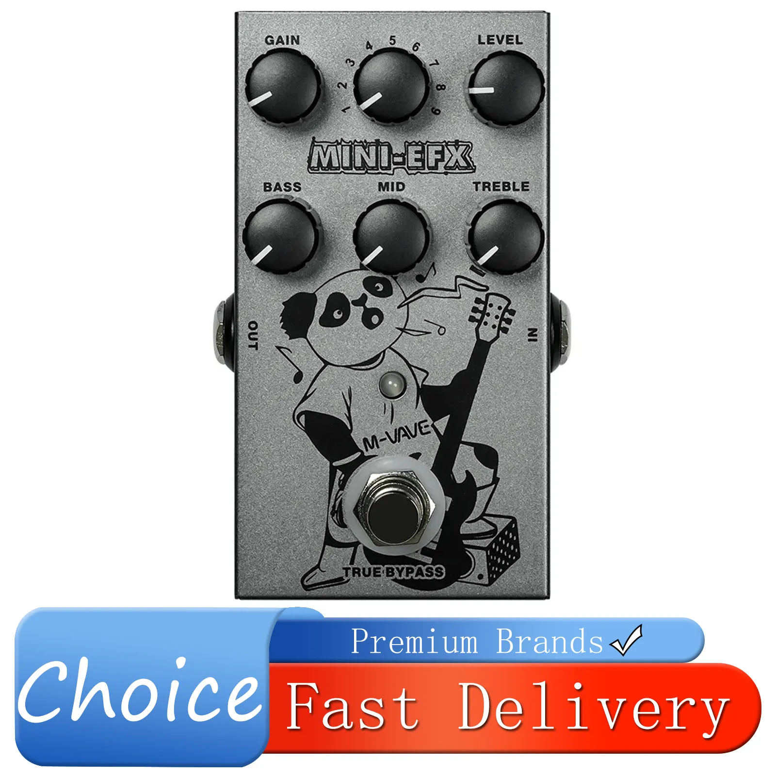 

Эффект-педаль для электрогитары M-VAVE MINI-EFX: 4 эффекта овердрайва, 4 эффекта дисторшна, 3-полосный эквалайзер, True Bypass. Запчасти для гитар.