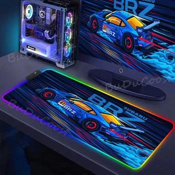 XXL Custom Mousepad Colorful Gaming Desk Pads RGB Super Coupe Pattern Non-slip Mice Pad LED Sports Car Computer Keyboardpad DIY