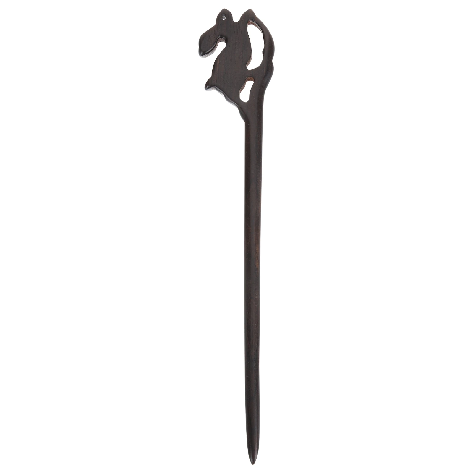 

Classical Rabbit Hair Stick Wooden Accessory for Bun Hairstyles Retro Wedding Prom Daily Wear Smooth Edge Long Hair Pin