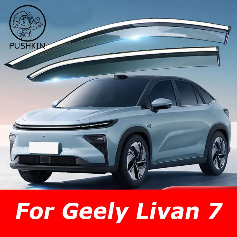 

Car Side Window Deflector Window Visor Vent For Geely livan 7 livan LR7 2024 2025 Wind Shields Sun Rain Guards Awnings Shelters