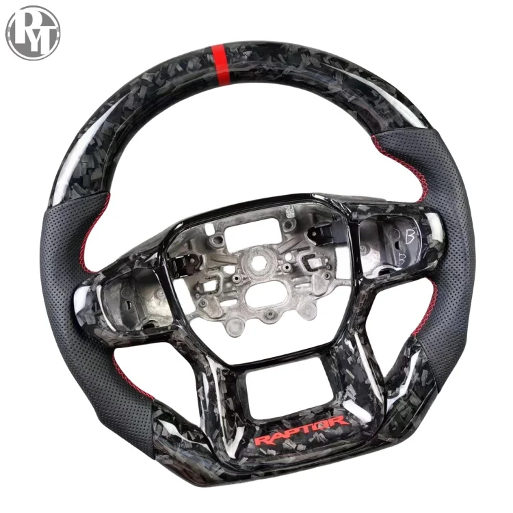 Car modified carbon fiber steering wheel is suitable for 2023 Ford Raptor F150