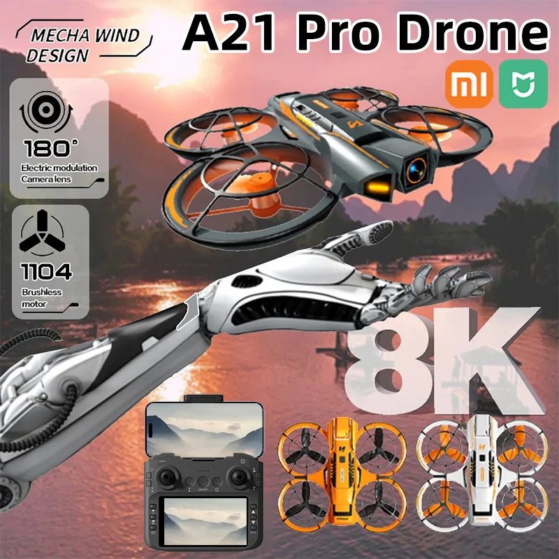 طائرة بدون طيار Xiaomi Mijia A21 Pro احترافية FPV 8K HD كاميرا مزدوجة WiFi 5G لتجنب العوائق بالأشعة تحت الحمراء بدون فرش لعبة كوادكوبتر #1