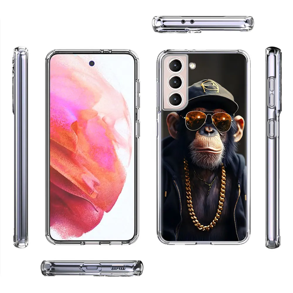 حافظة لهاتف سامسونج جالاكسي S21 S20 FE S24 S22 S23 FE S25 Ultra S8 S9 S10 Plus S10e غطاء هاتف شفاف من البولي يوريثان #2