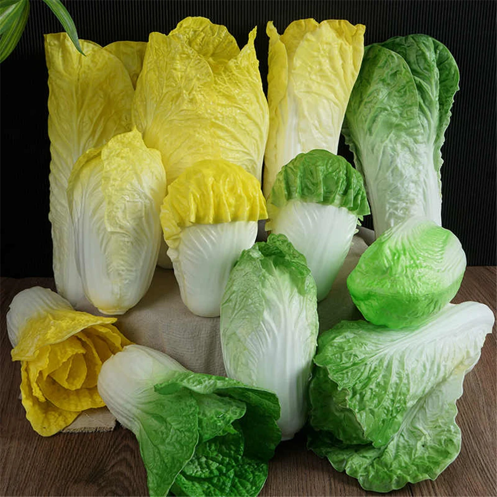 

artificial vegetables decoration display props Kitchen cabinet supplies Pakchoi Cabbage Lettuce Chinese Leaves vegetables