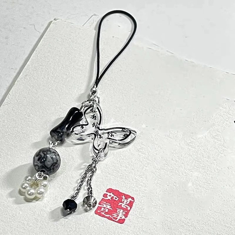 Delicate Anti-lost Lanyard Key Chain Bag Backpack Decoration Unique Multi- Hangings Pendant CellPhone Charm Accessories