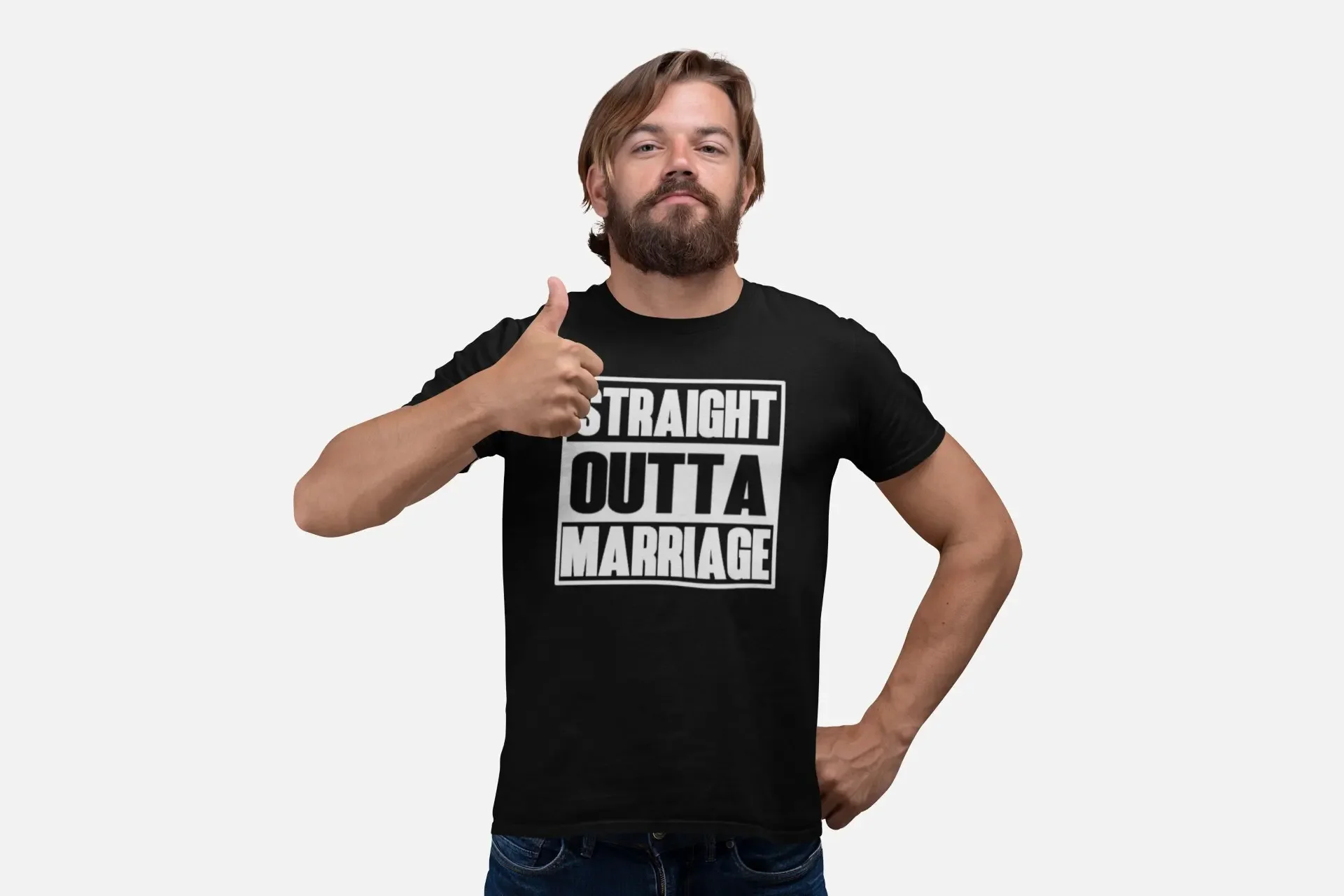 Straight Outta Marriage T-Shirt Lustige Scheidung Scheidung Party Support Squad Beste Freunde