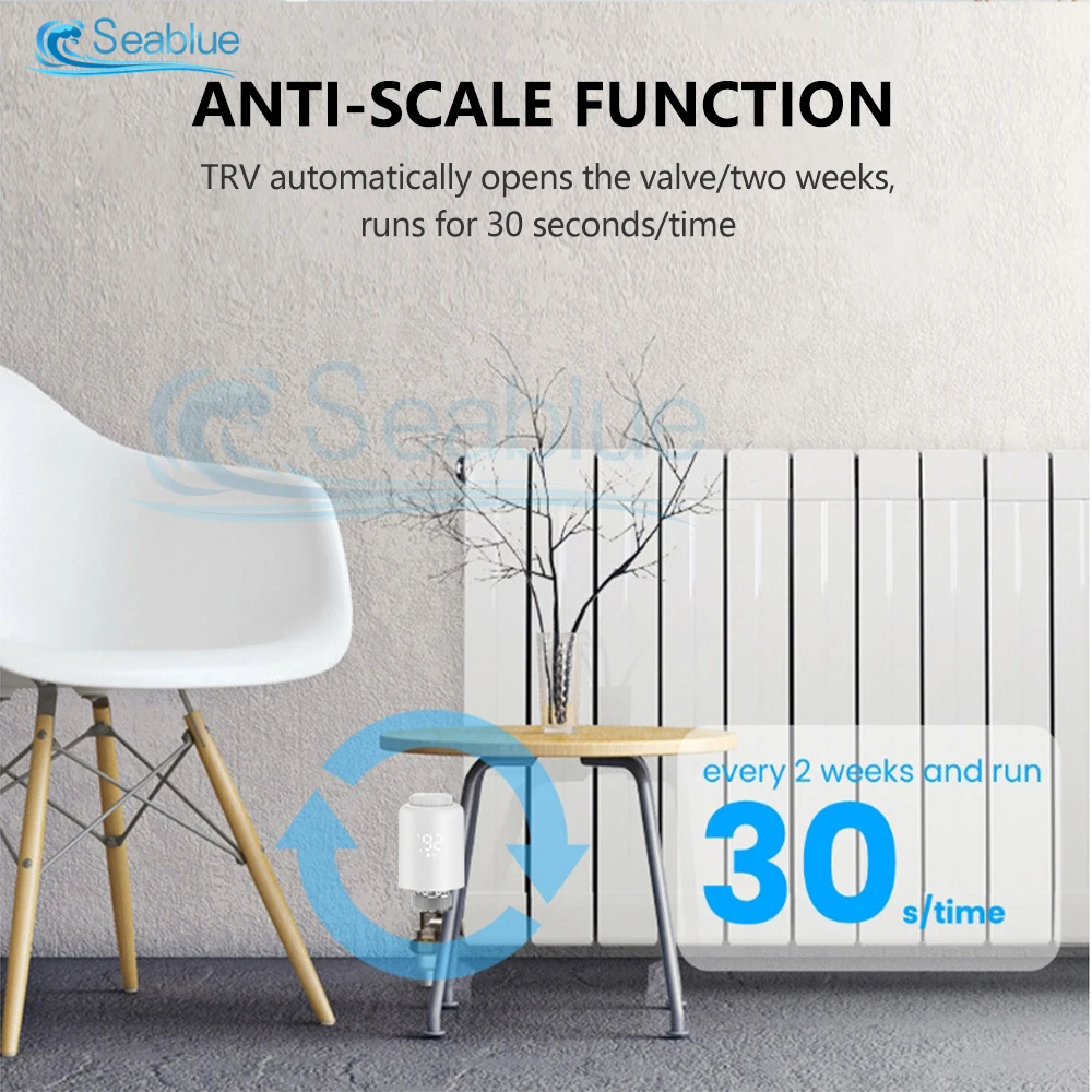 Tuya Zigbee Smart Radiator Valve Programmable Thermostatic Radiator Home Temperature Controller Alexa Google Home 5-30C