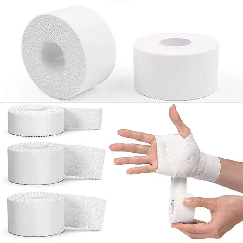 

1Pc Cotton Serrated Edge Sports Tape White Muslin Wrist Guard Ankle Basketball Guard Finger Boxing Bandage