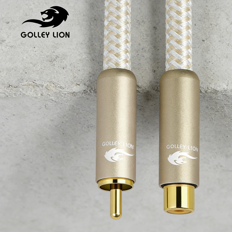 

GOLLEY LION Upgraded RCA Male-to-Female Cable Durable Anti-Interference Lossless Signal Transmitter for Audio Receiver/CD Player