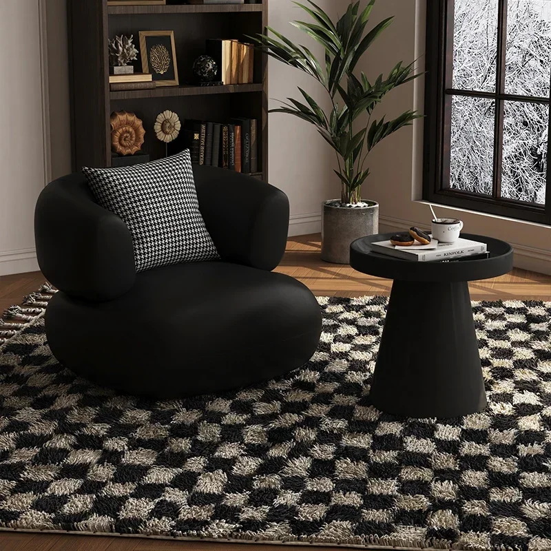 Sofás nórdicos De moda estéticos negros para sala De estar, sofás modernos De cuero para sala De estar, muebles De salón De lujo
