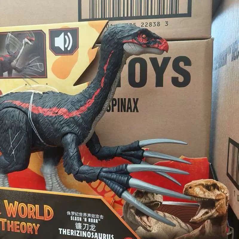 Jurassic World Dinosaur Chaos Theory Slash N Roar Therizinosaurus/Track 'n Attack Indoraptor Sound Attack Boy Toys Figure Action