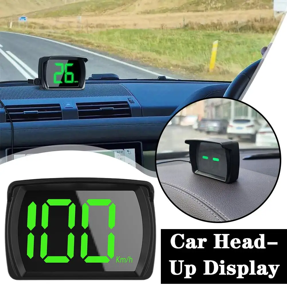 العالمي سيارة HUD رئيس يصل عرض GPS Hud عداد السرعة الرقمي الخط الكبير سرعة متر KMH لجميع سيارات شاحنة التوصيل والتشغيل السيارات الاسمية