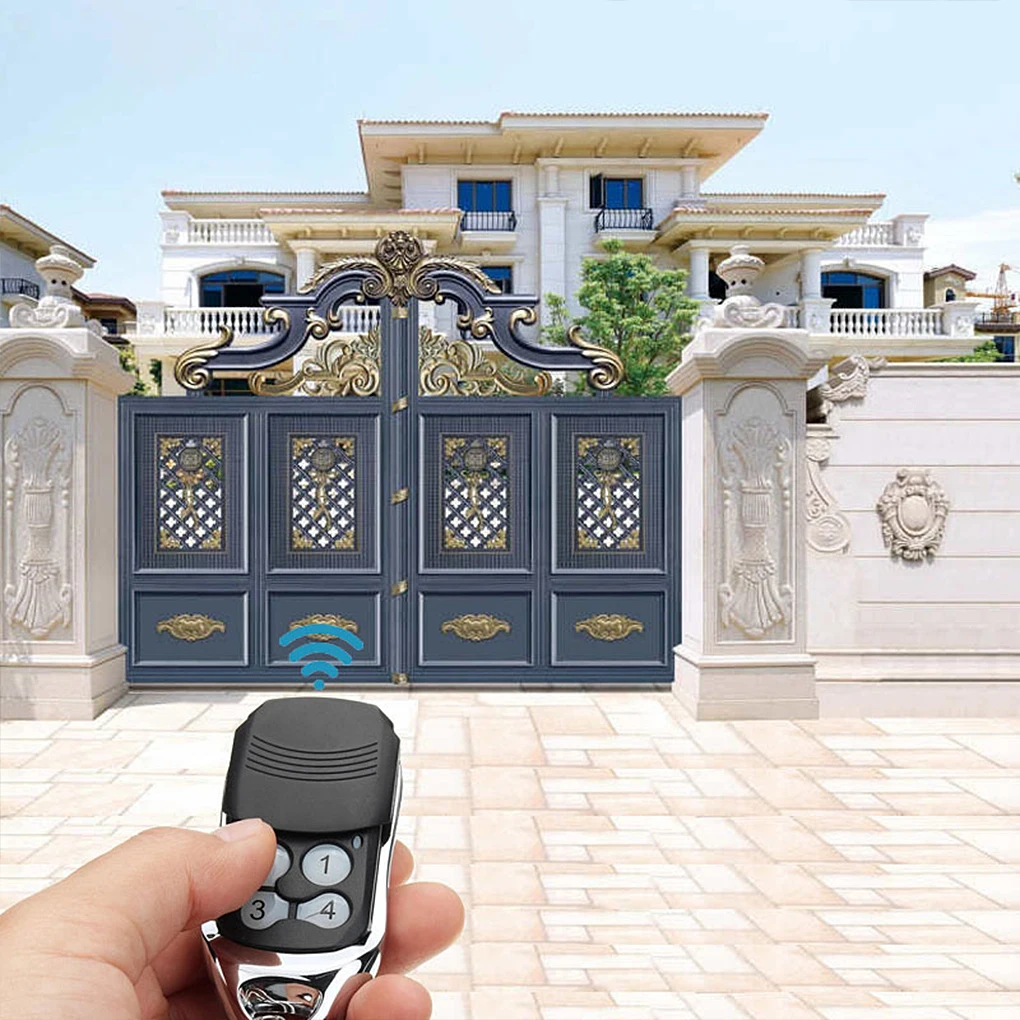 

4 Pieces Metal Automotive Garage Door Remote Control Wireless 100m Portable Reusable Replacing Controller Accessories