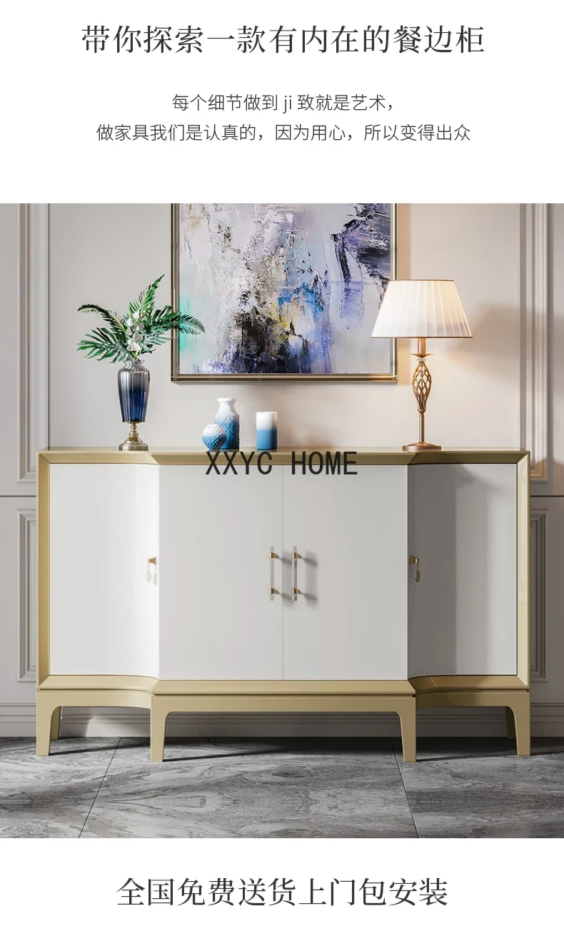 خزانة جانبية ذات طراز أمريكي فاخر وخزانة مدخل المنزل وخزانة حائط لغرفة المعيشة وغرفة الطعام