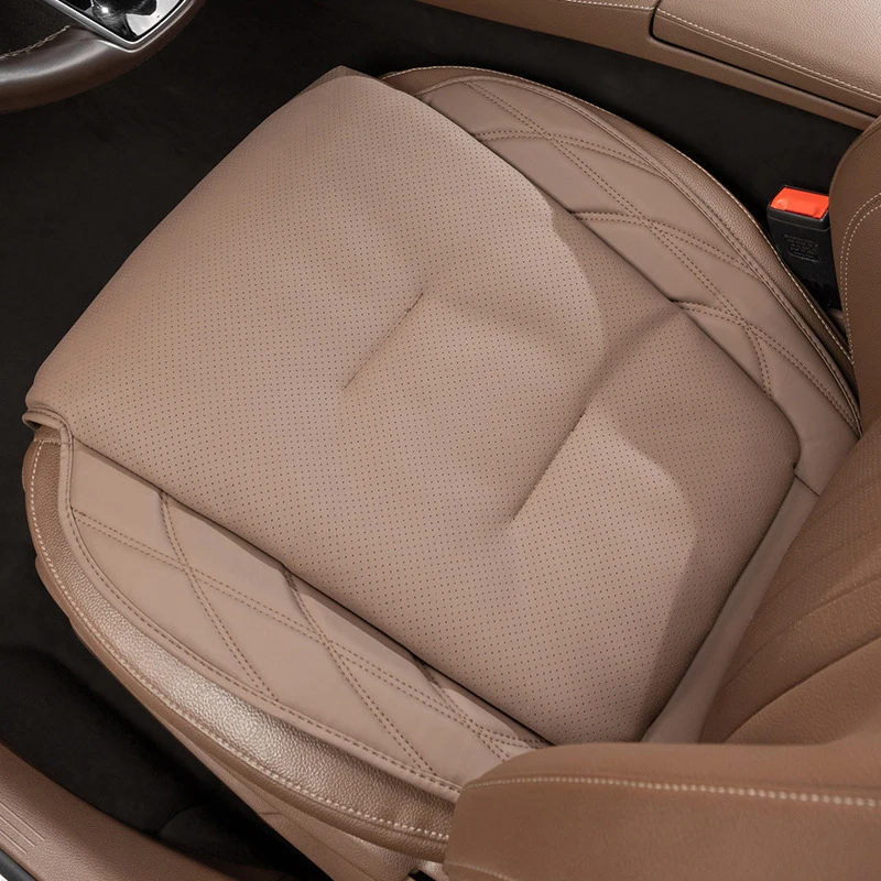 

2025 New Car Seat Cushion Breathable Nappa Leather All Season Seat Cushion Automotive Interior Seat Mat for Most Cars