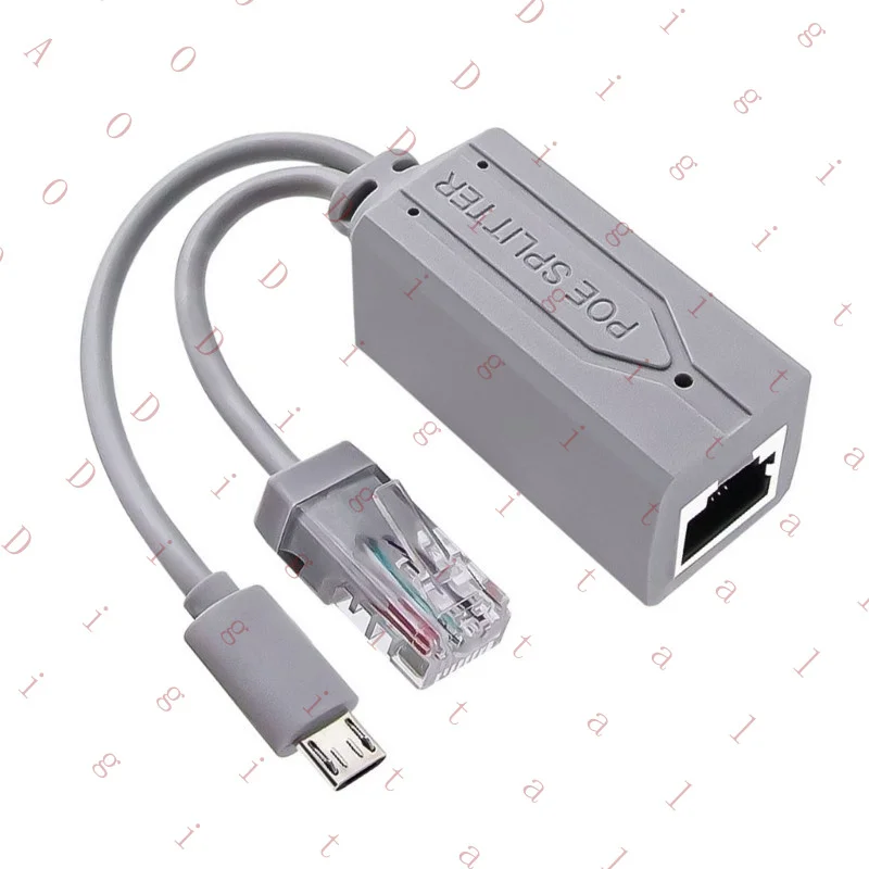 MTN-   Mini USB PoE Splitter Adapter Transforms 48V to 5V Output for Cameras