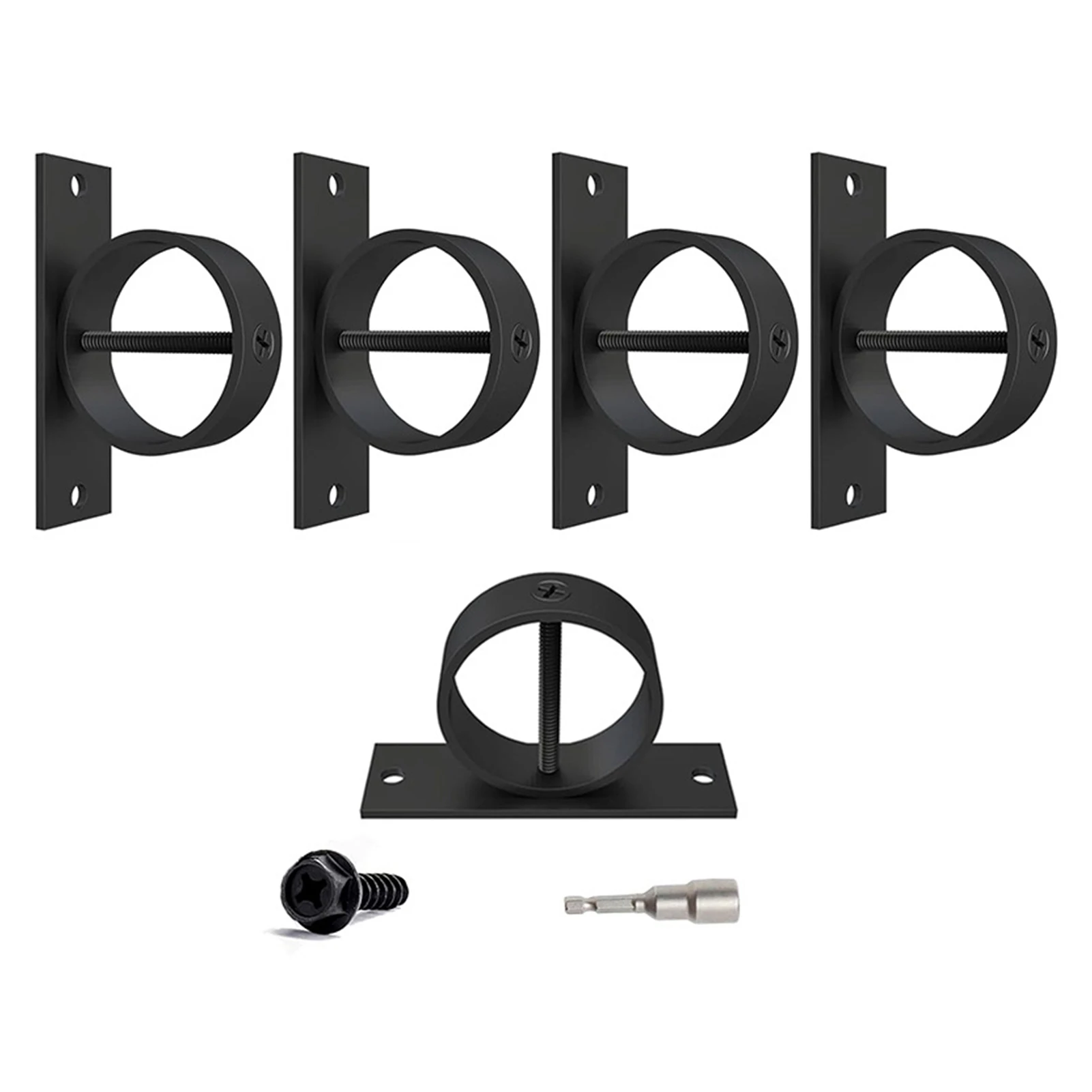 

304 Stainless Steel Rope Clamp Fence Post Bracket Cross Screw Fixing Clamp for Garden Outdoor Fence Construction Garden Tool