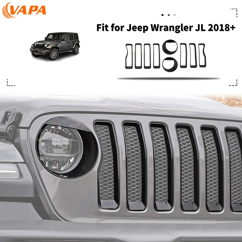 

Декоративное кольцо для передней фары Jeep JL Wrangler /JT Gladiator 2018 Up