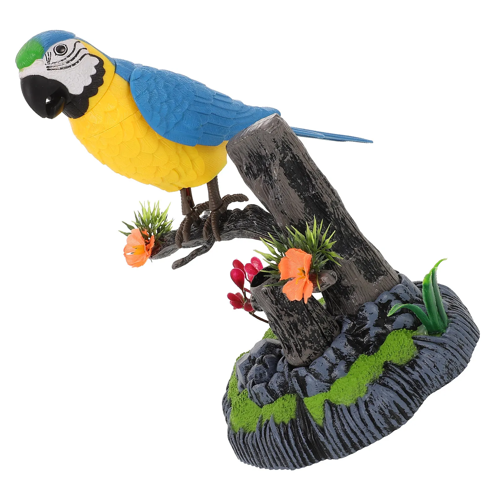 

Electric Chirping Robot Bird Interactive Sensor Bird for Kids Home Decor Realistic Parrot Sounds Flapping Voice Activated Cat