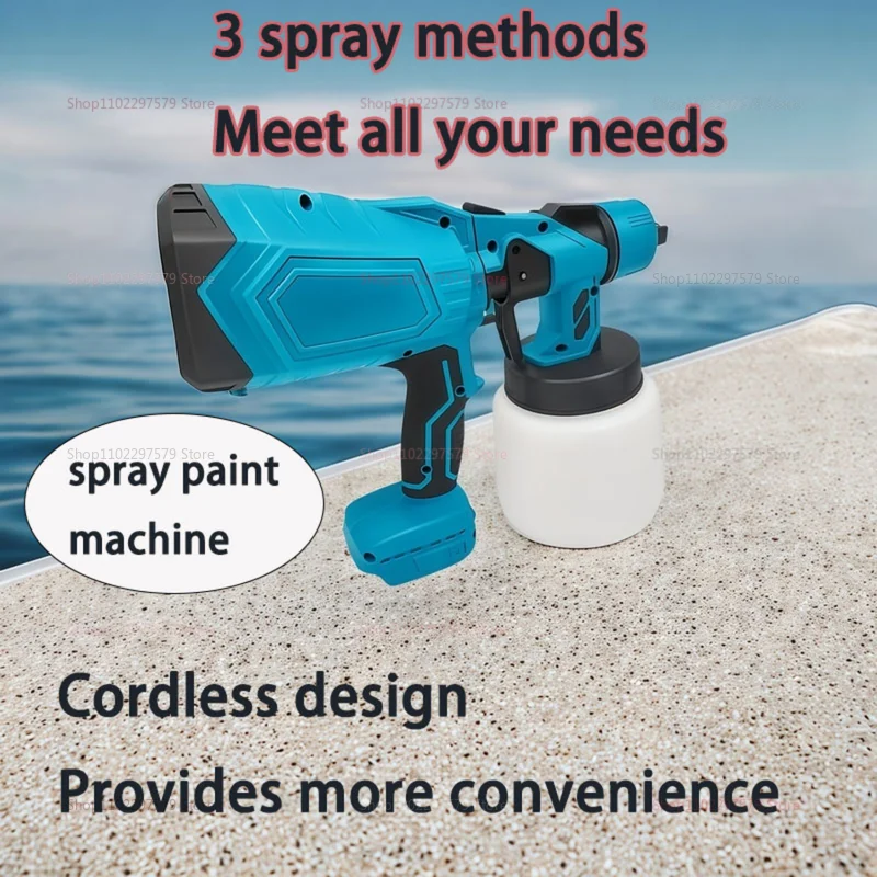 بخاخ طلاء HVLP لاسلكي يعمل ببطارية 18 فولت لخزائن الأثاث والسياج والجدران بدون بطارية وسهلة الاستخدام #3