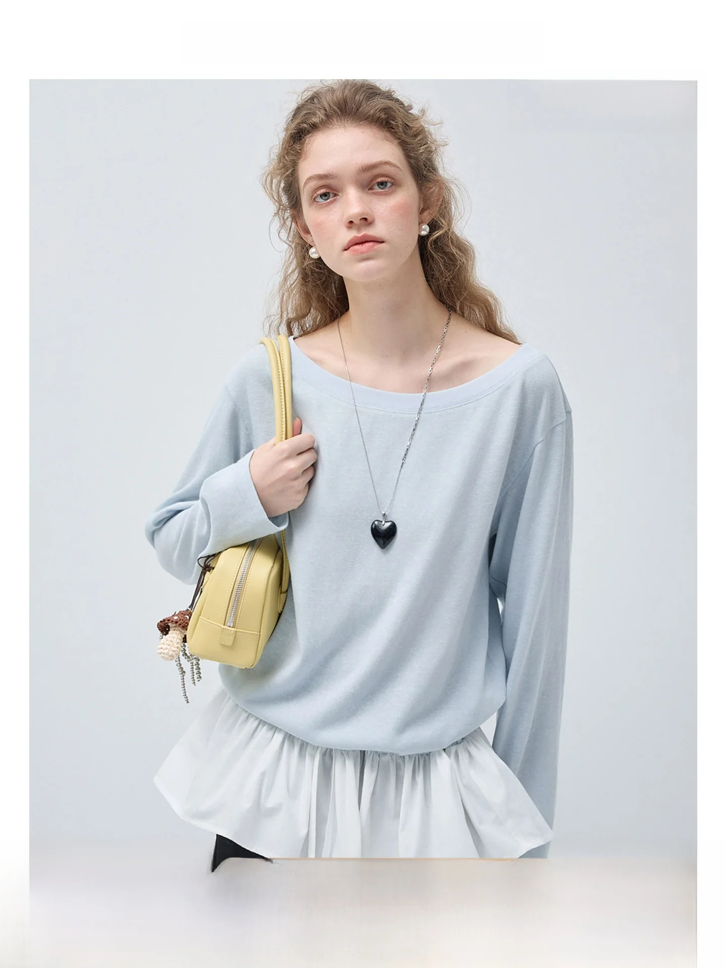 

Женская футболка VEGA CHANG с длинным рукавом, весенняя, свободного кроя, из хлопка, с кружевными вставками, в корейском стиле, для повседневной носки