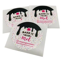 Custom Circle Logo Labels Stickers Printed Store Name Package Seal Decal Personal Gift Bag Box Wedding Sticker Any Sizes & Color 3