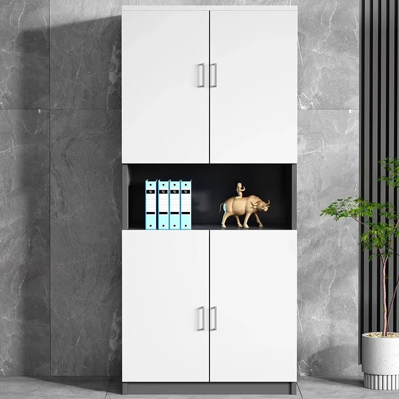 Company file cabinets, wooden archive cabinets, and office background cabinets combined