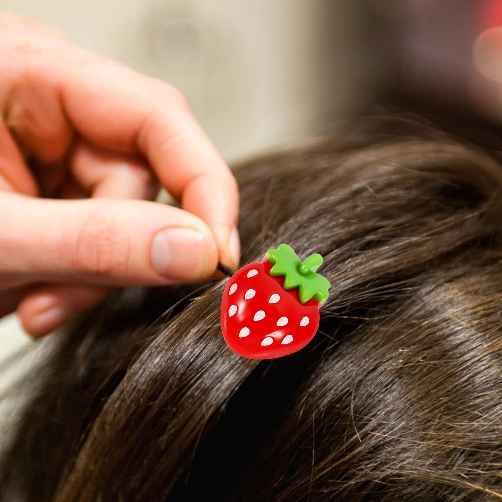 30pcs Strawberry Hair Clips Resin Charms For Diy Crafts Jewelry Making Accessories Decor Case Ornaments Hair Band Beads Craft