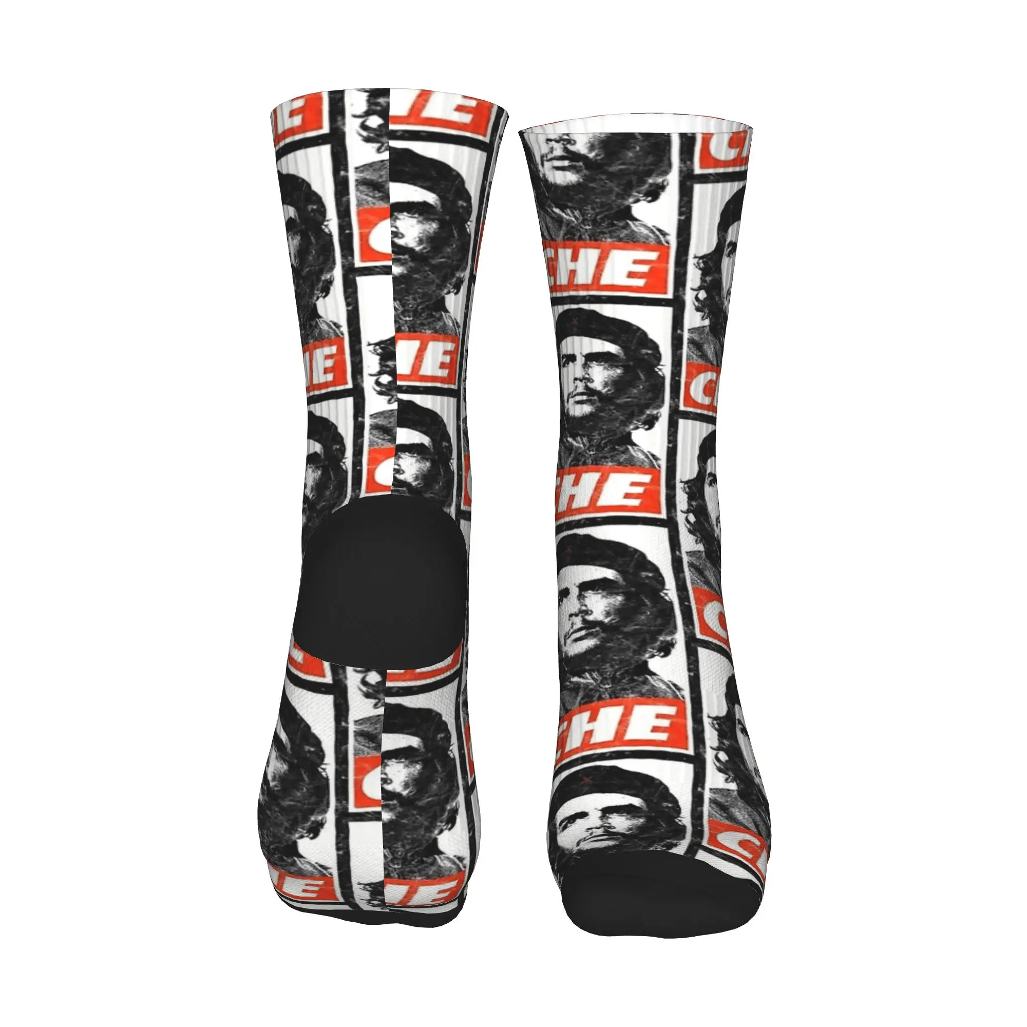 Che Guevara White Worn Look Socks  Graphic Stockings Non-Slip Men Socks Soft Breathable Autumn Novelty Outdoor Sports Socks