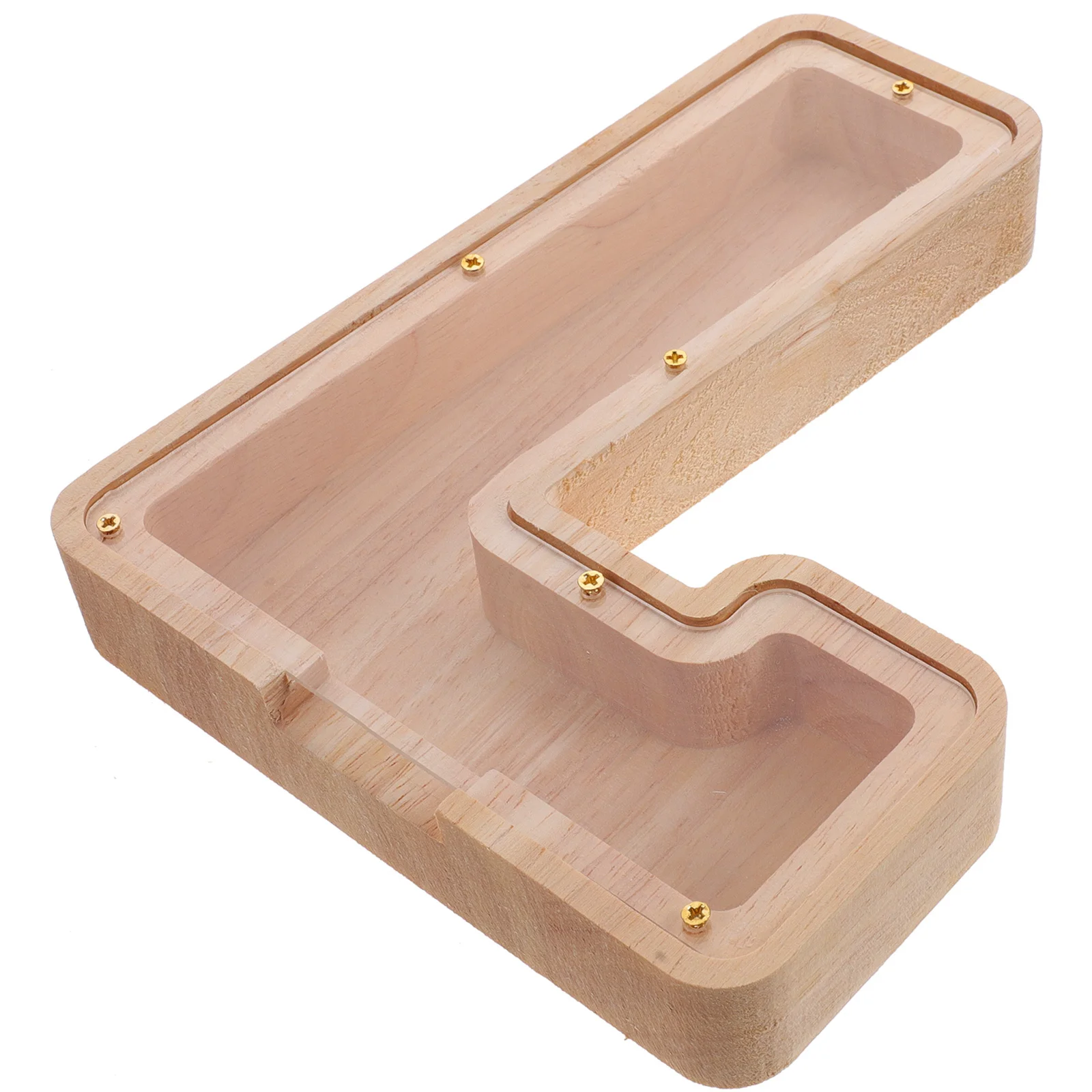 حصالة على شكل حيوان خشبي بتصميم رقمي شفاف للعملات المعدنية للأطفال والأولاد والبنات، جرة نقود غير قابلة للكسر، ديكور سطح المكتب، ديكور المنزل