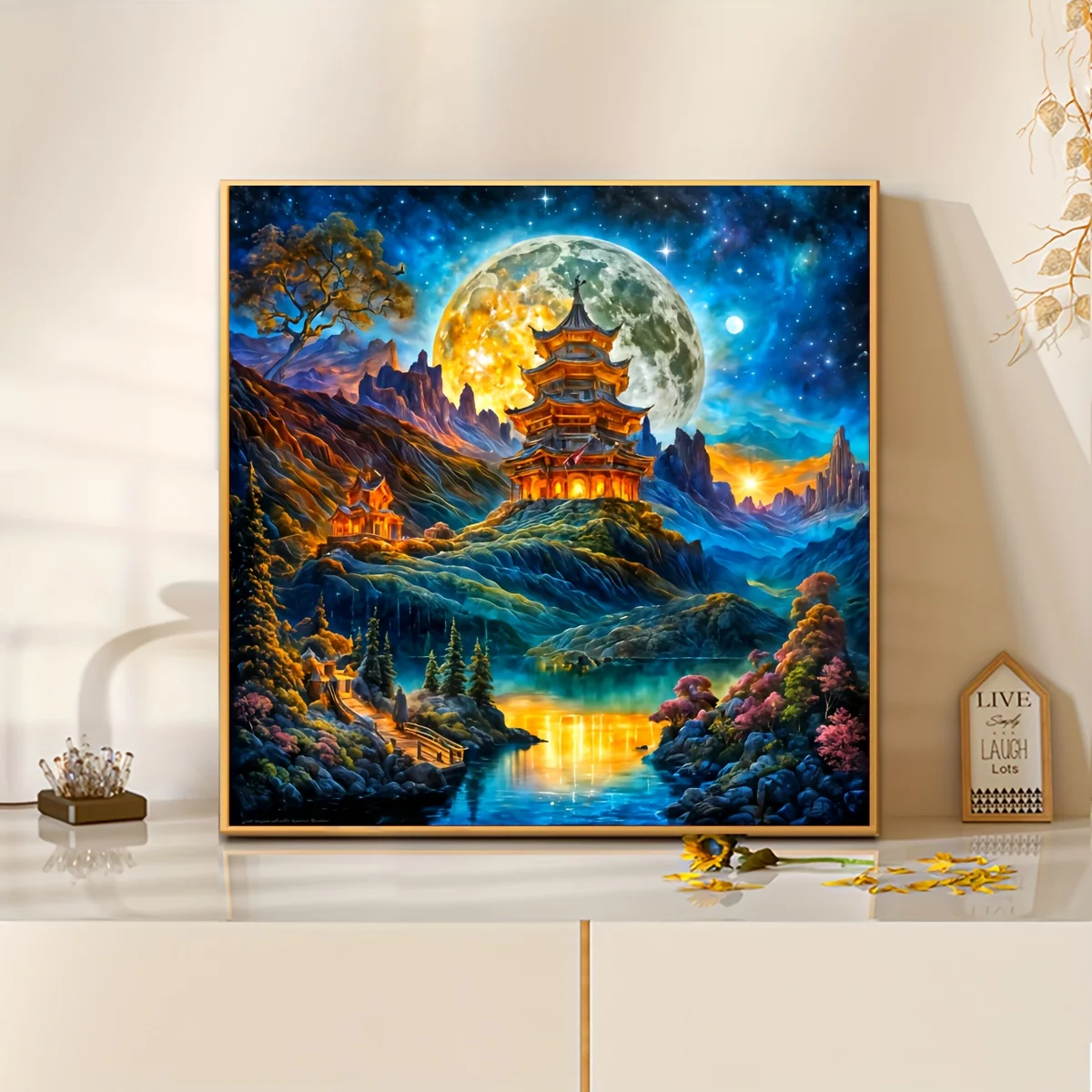 Colorful Ancient Style Scenery Jigsaw Puzzle 500/1024 PCS Holiday Stress Relieving Fun Games Home Decor Holiday Gifts
