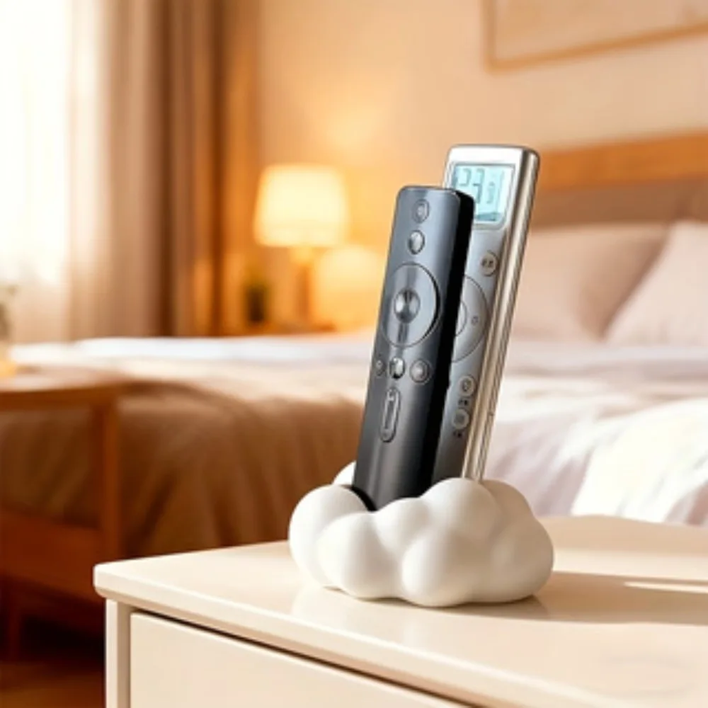 Cloud Shaped TV Remote Control Storage Rack Remote Control Storage Holder 3D Printed Cloud Organizer Home Desktop Decoration