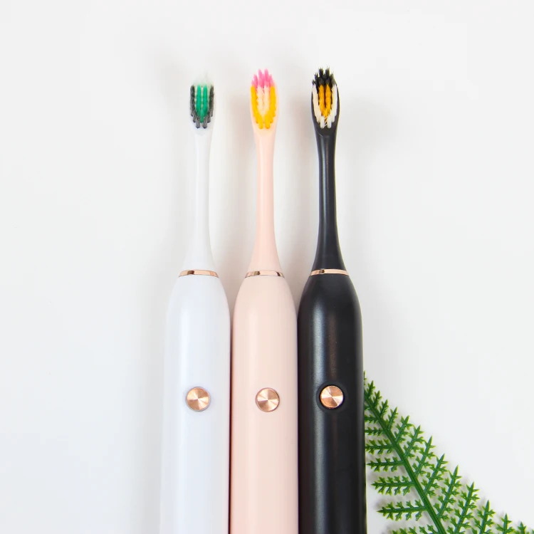 Precio al por mayor barato Uso doméstico Cepillo de dientes eléctrico inteligente sónico para adultos con batería y cabezal de cepillo