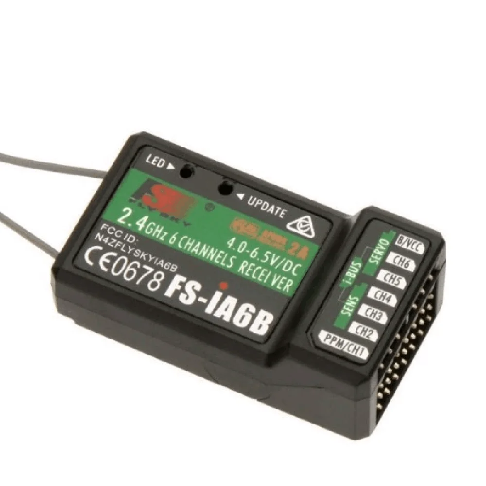 Flysky Fs-IA6B Receiver 2.4G 6 Channel Dual Return PPM Output IBUS Function Suitable Models Fixed Wing/Helicopter/Glider