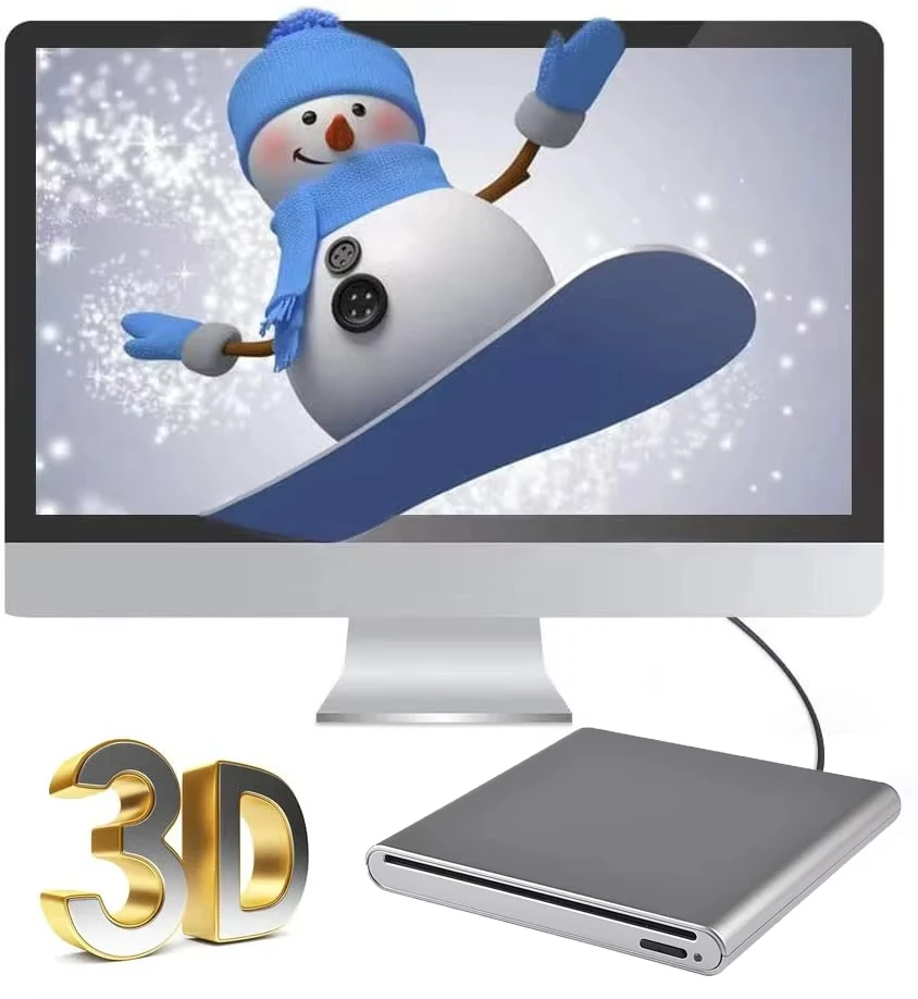 

New 3.0 Suction External Optical Drive BD Burner USB CD DVD RW Burner Drive for Laptop Desktop - High-Speed Data Transfer