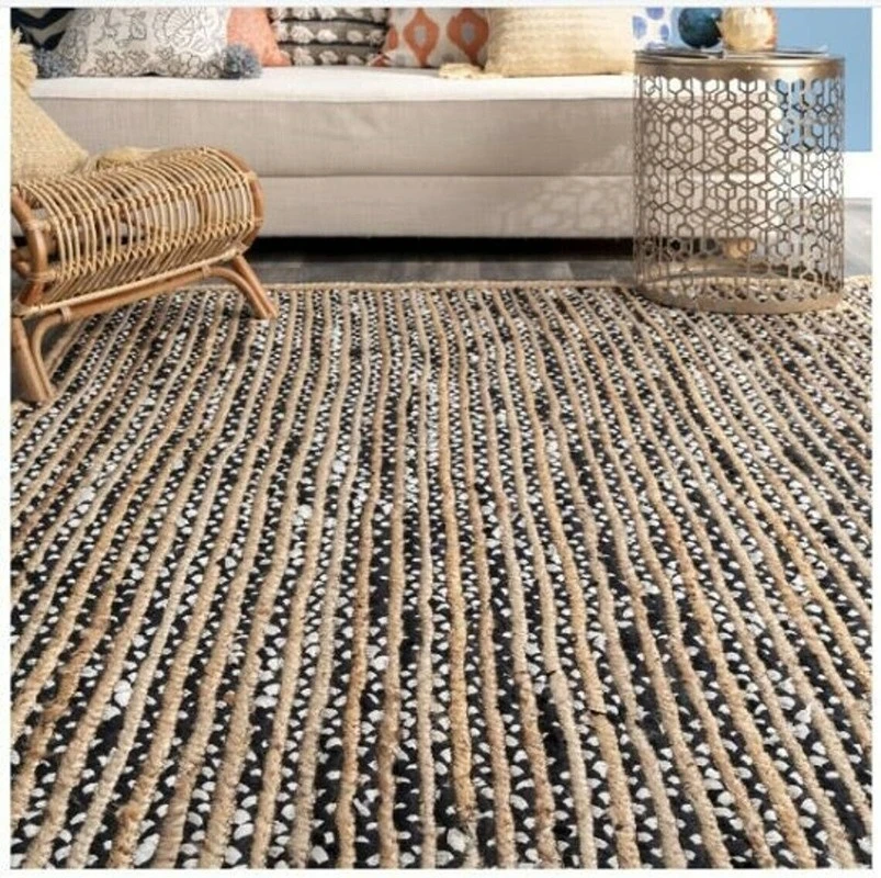 

Rug 100% Jute Cotton Reversible Rustic Look Braided Style Area Runner Rug Carpet