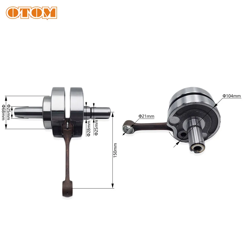 DT230 MT250 TSE250 Motorcycle Crankshaft Assembly Connecting Rod With Bearing For YAMAHA LONCIN GPX HENGJIAN HJ250H KEWS KAYO GR