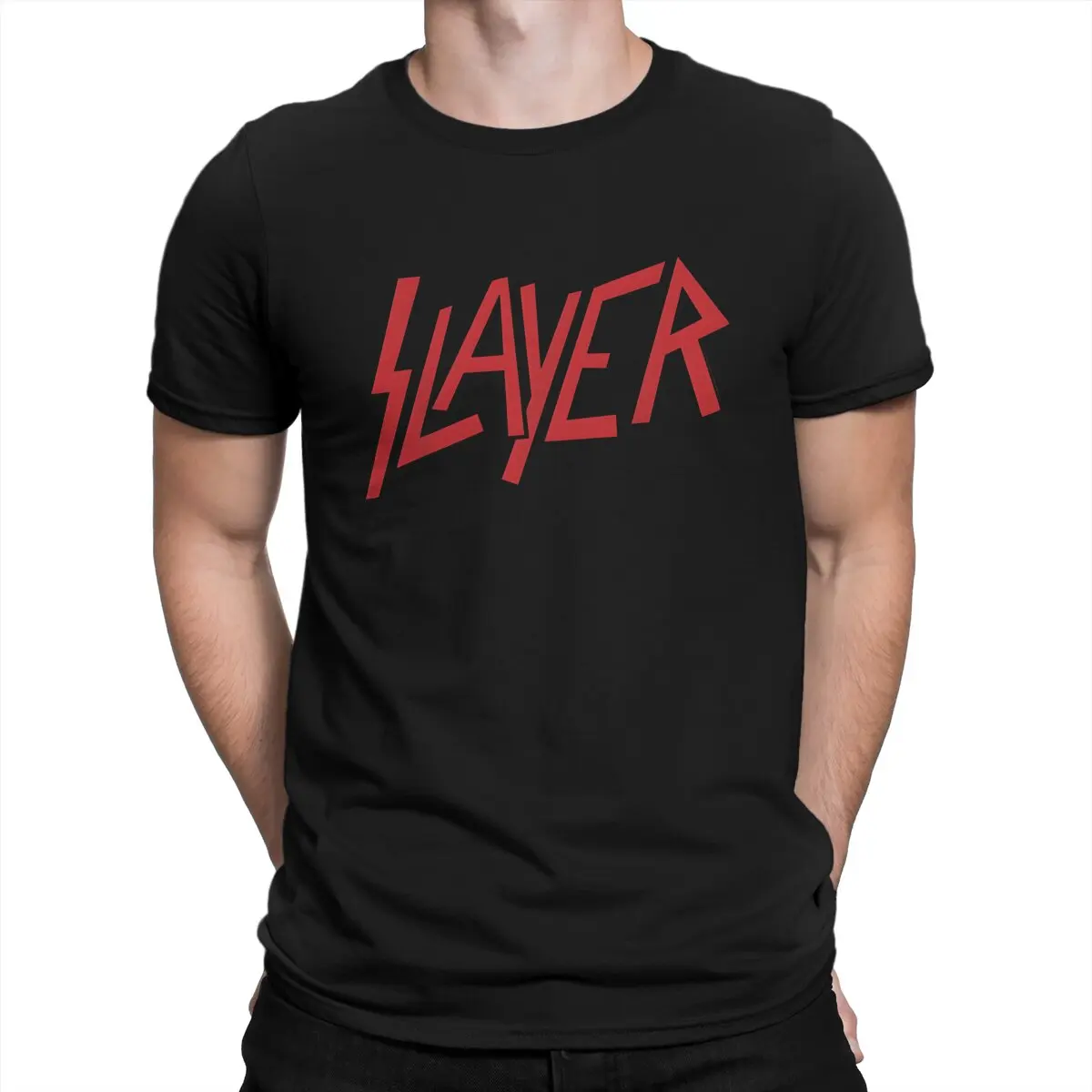 

Slayer Newest TShirt for Men Logo Round Neck Pure Cotton T Shirt Distinctive Birthday Gifts Tops